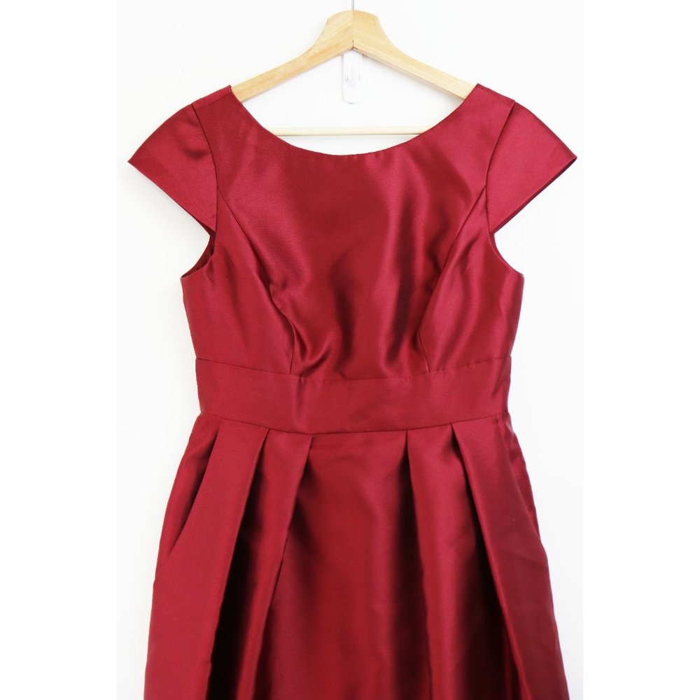 NWT Alfred Sung Cap Sleeve Pleated Skirt Dress 8 - Picture 7 of 9